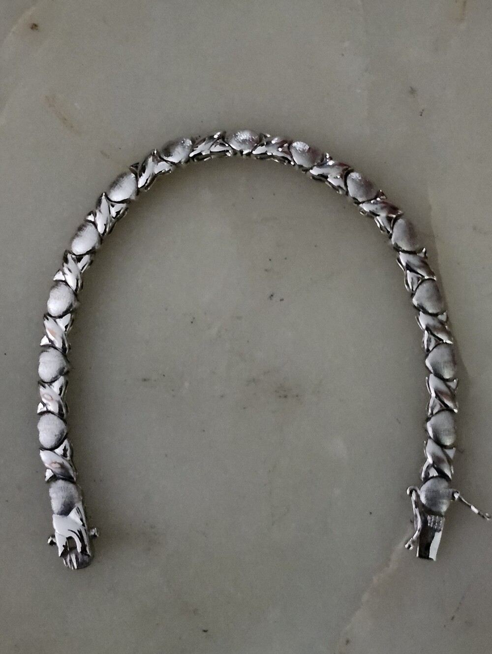Sterling Silver XOXO Hugs & Kisses Tennis Bracelet